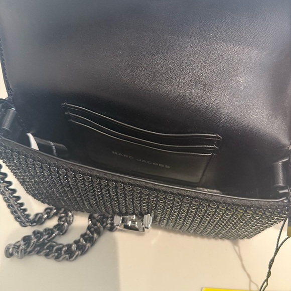 NWT Marc Jacobs mini J Marc shoulder bag black rhinestones - Picture 3 of 5